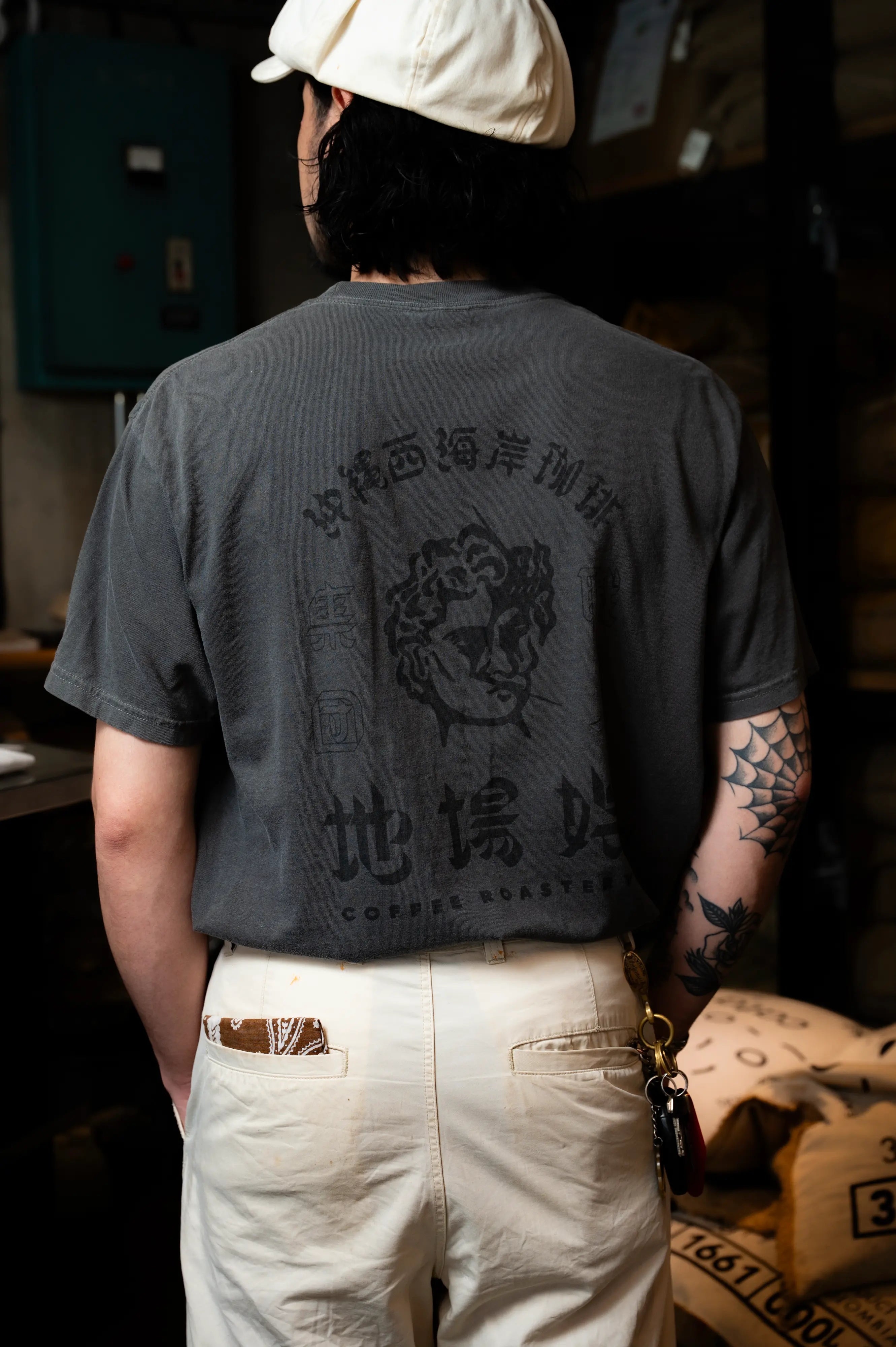 地場娯 珈琲職人集団 Garment dye T-shirt