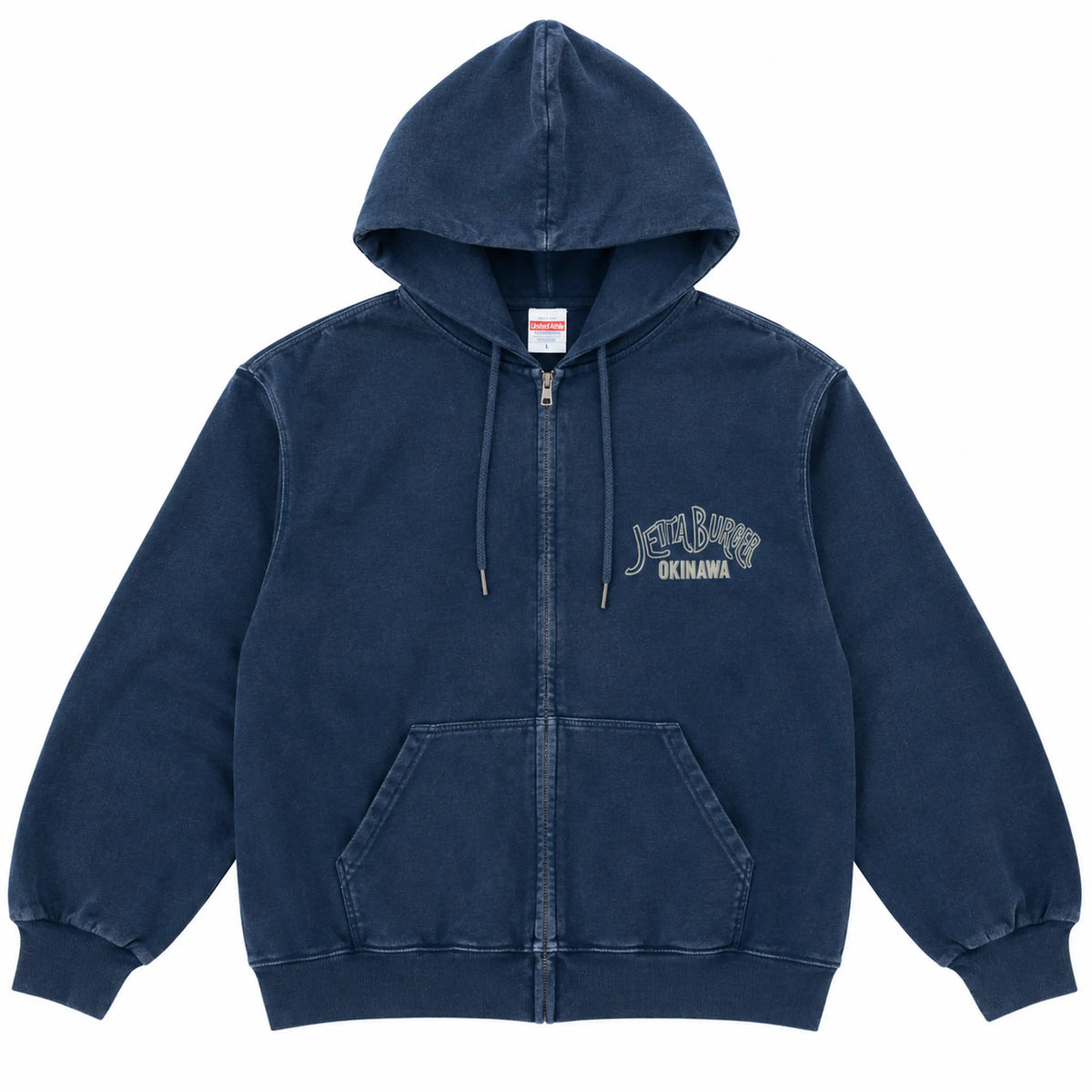 DEATH by BURGER Fade Wash Full Zip Hoodie