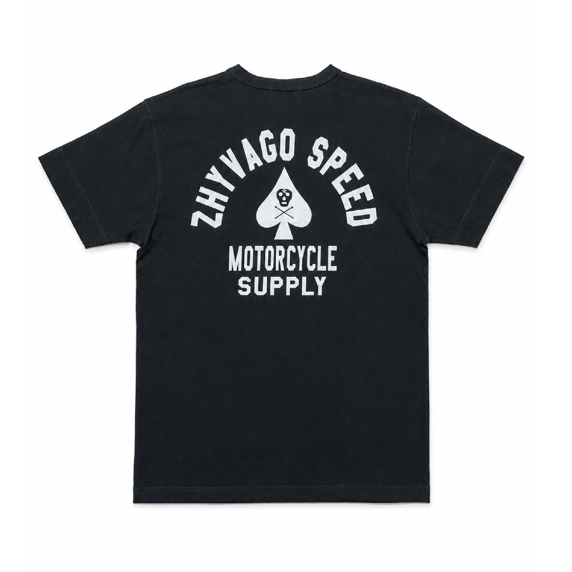 ZHYVAGO MOTORCYCLE CLUB SPADE Henry neck T-shirt