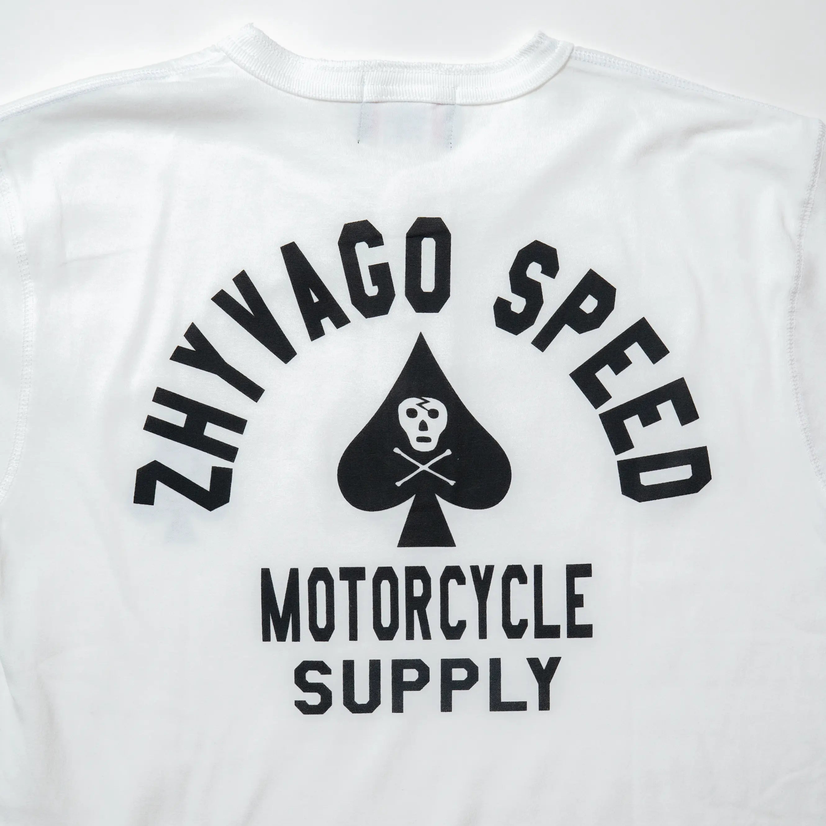 ZHYVAGO MOTORCYCLE CLUB SPADE Henry neck T-shirt