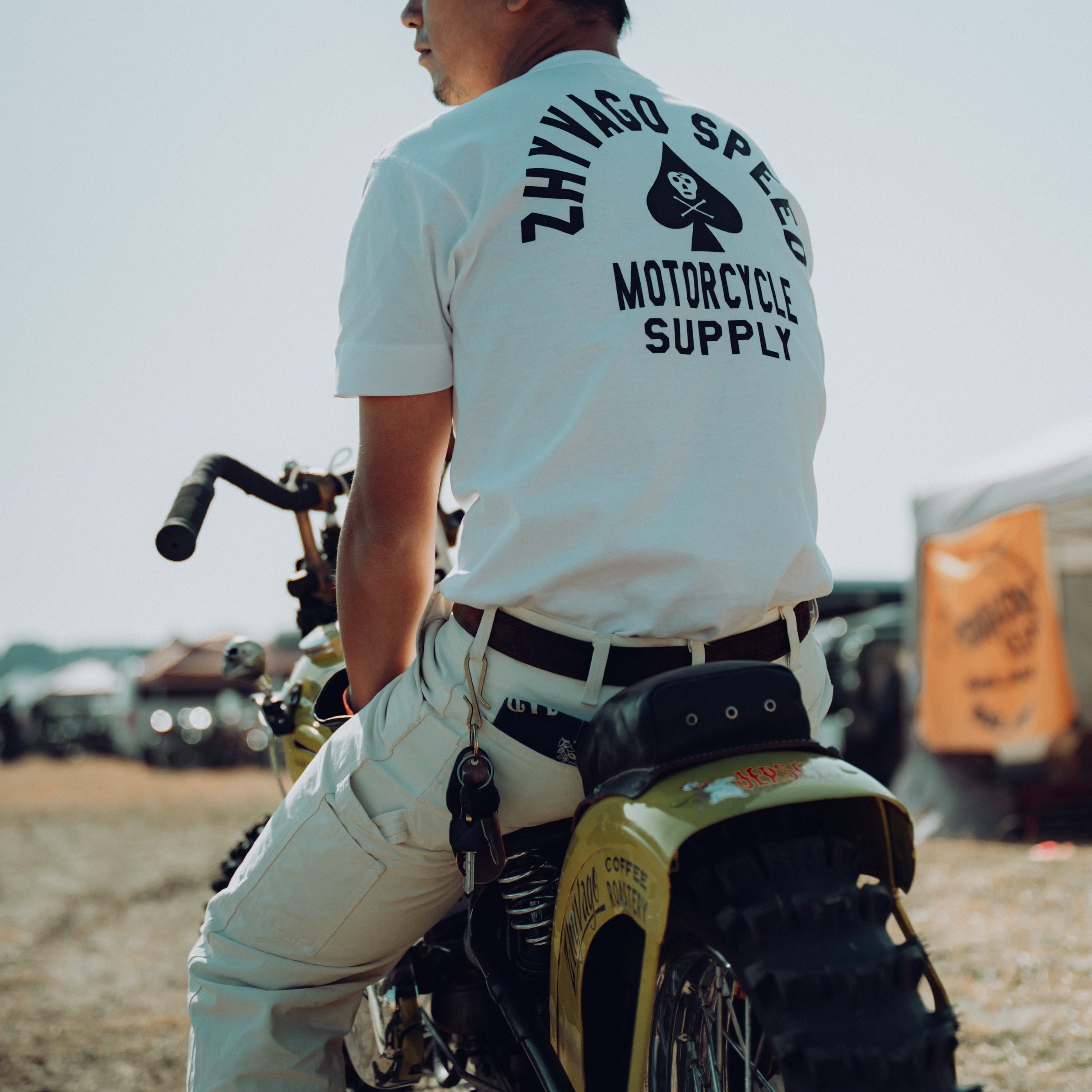 ZHYVAGO MOTORCYCLE CLUB SPADE Henry neck T-shirt
