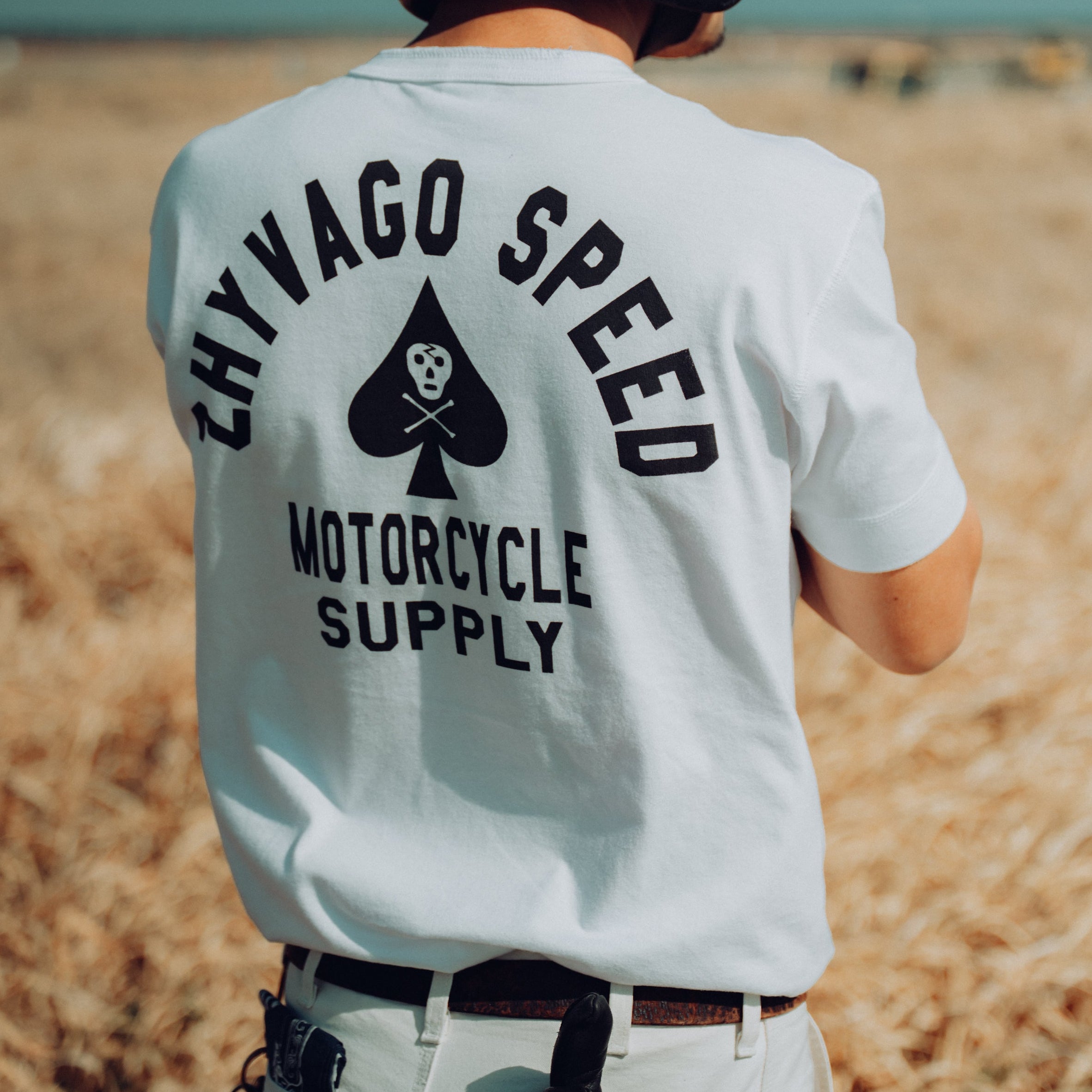 ZHYVAGO MOTORCYCLE CLUB SPADE Henry neck T-shirt