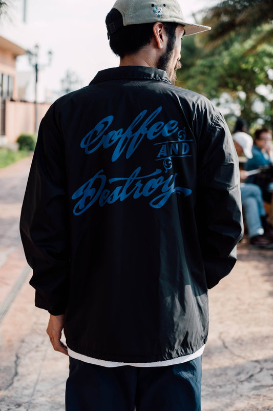 Stroke “COFFEE and DESTROY” ナイロン コーチ ジャケット